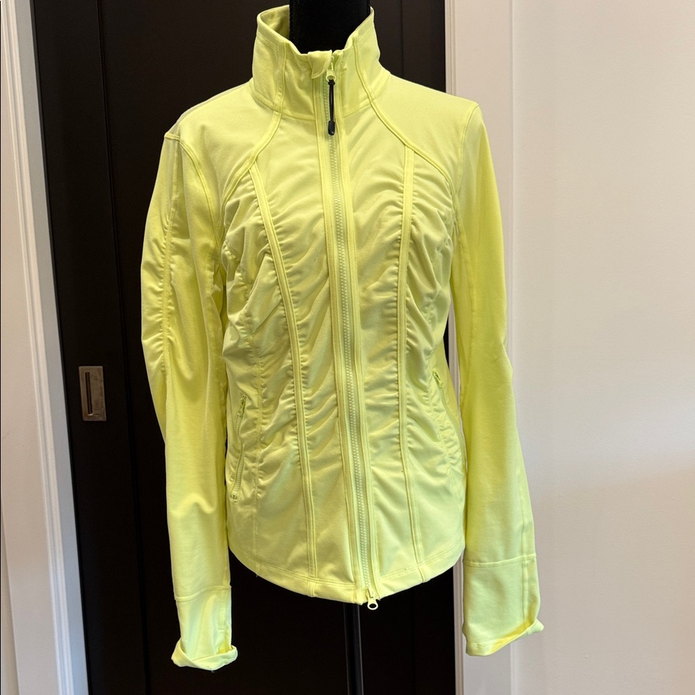 Zella High-Neck Performance Jacket in Neon Yellow